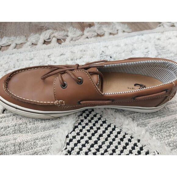 GH Bass -Alex Top Dock Siders Men's  12 M Brown Nautical Leather - Picture 5 of 6